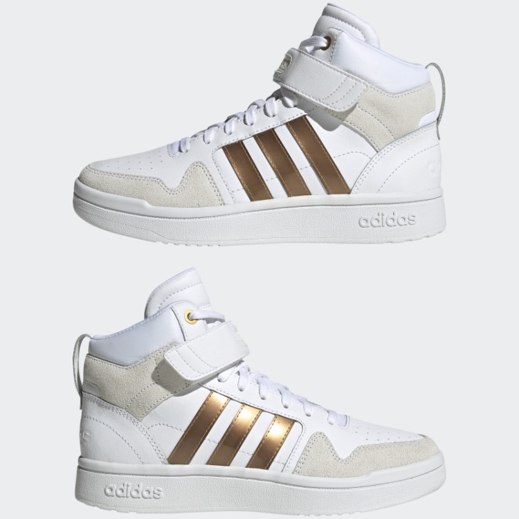 Branco Postmove Mid Cloudfoam Super Estilo De Vida Tênis Clássico De Basquete Adidas