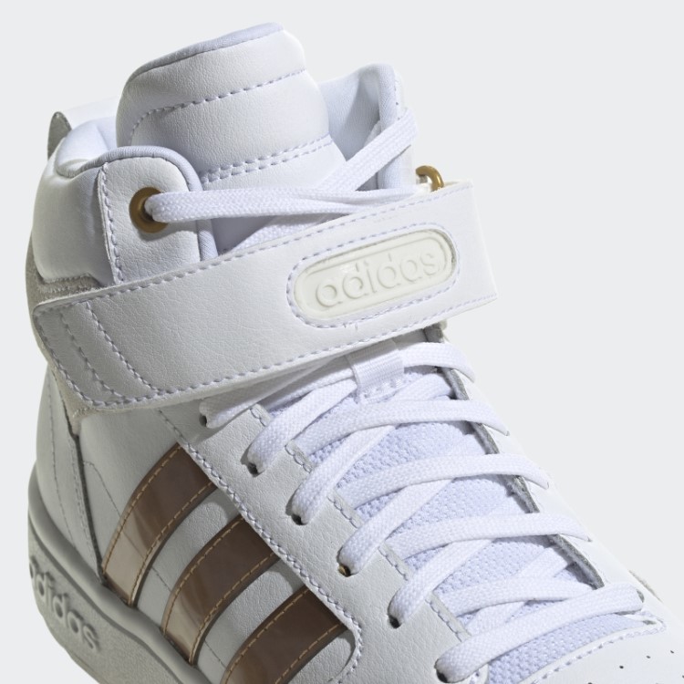 Branco Postmove Mid Cloudfoam Super Estilo De Vida Tênis Clássico De Basquete Adidas