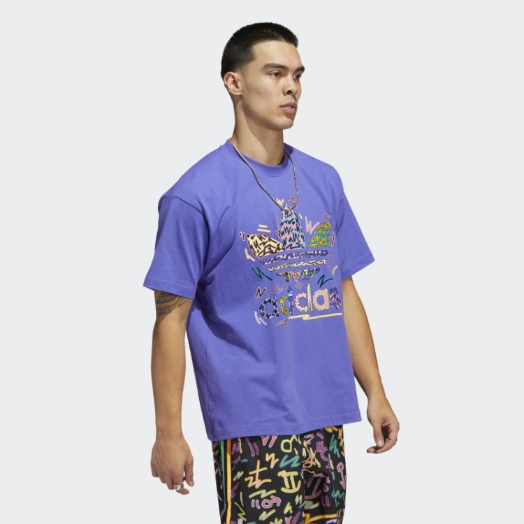 Camiseta Lilás Adidas Love Unites Trefoil (gênero Neutro)