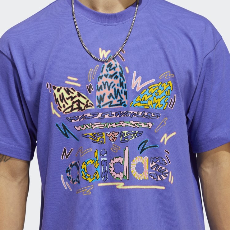 Camiseta Lilás Adidas Love Unites Trefoil (gênero Neutro)