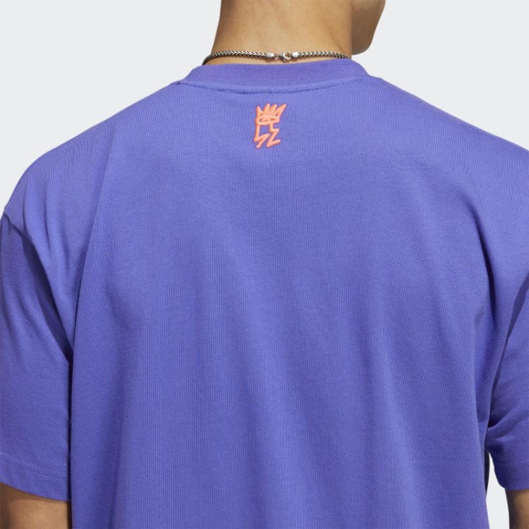 Camiseta Lilás Adidas Love Unites Trefoil (gênero Neutro)