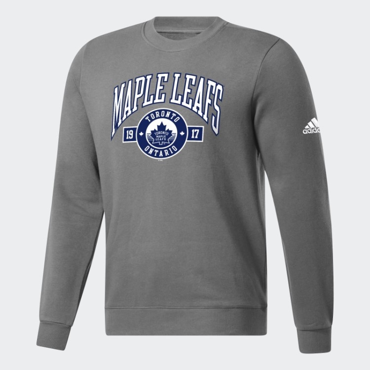 Moletom De Lã Cinza Maple Leafs Adidas