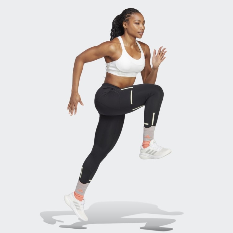 Sutiã Branco Adidas Fastimpact Luxe Run De Alto Suporte