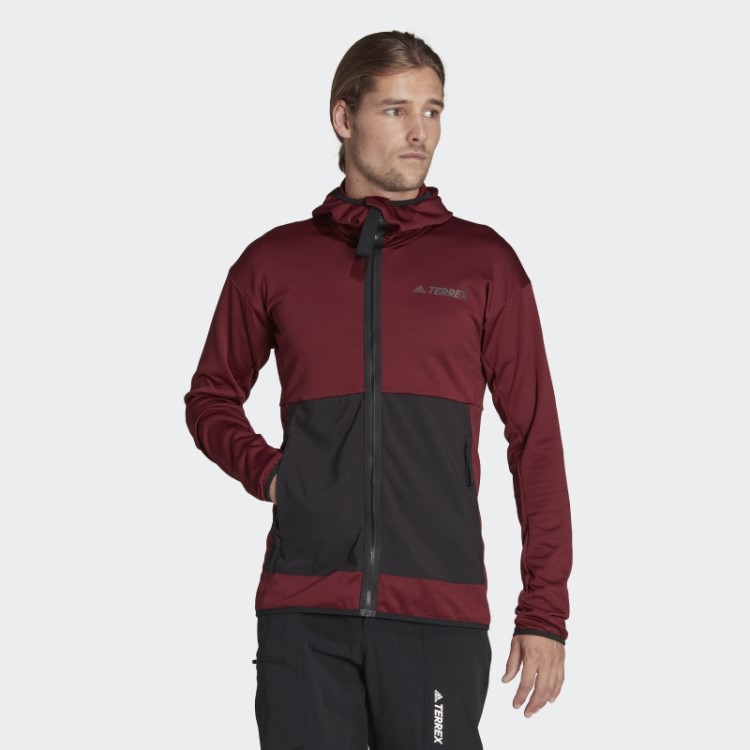 Jaqueta De Caminhada Com Capuz Leve Vermelho Terrex Tech Da Adidas