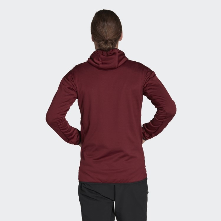 Jaqueta De Caminhada Com Capuz Leve Vermelho Terrex Tech Da Adidas