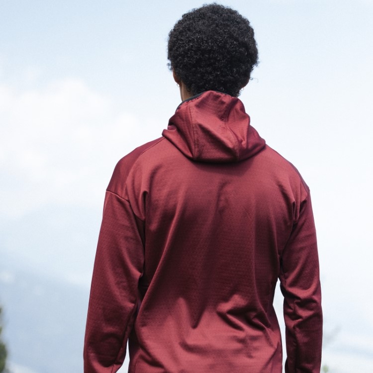 Jaqueta De Caminhada Com Capuz Leve Vermelho Terrex Tech Da Adidas