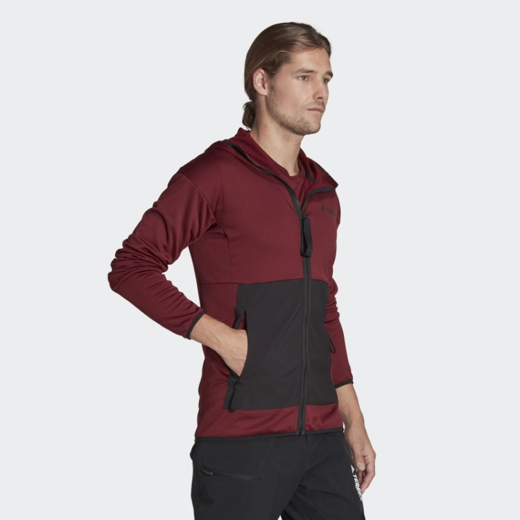 Jaqueta De Caminhada Com Capuz Leve Vermelho Terrex Tech Da Adidas