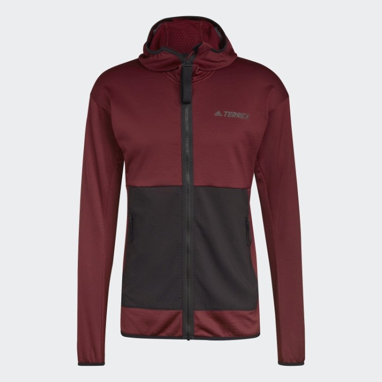 Jaqueta De Caminhada Com Capuz Leve Vermelho Terrex Tech Da Adidas