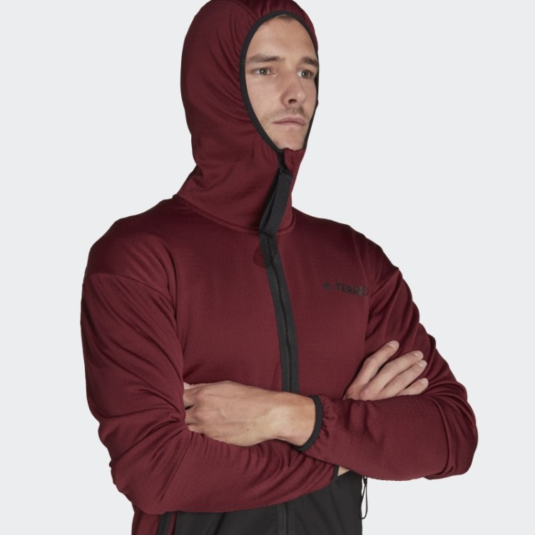Jaqueta De Caminhada Com Capuz Leve Vermelho Terrex Tech Da Adidas