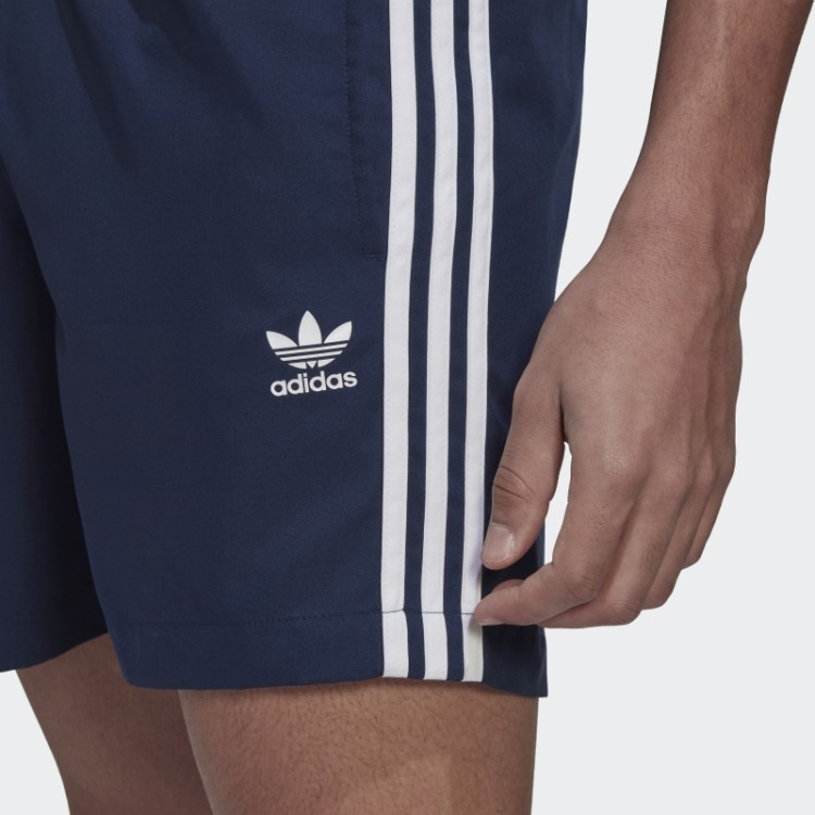 Short De Natação Com As Três Listras Adidas Adicolor Classics Night Indigo