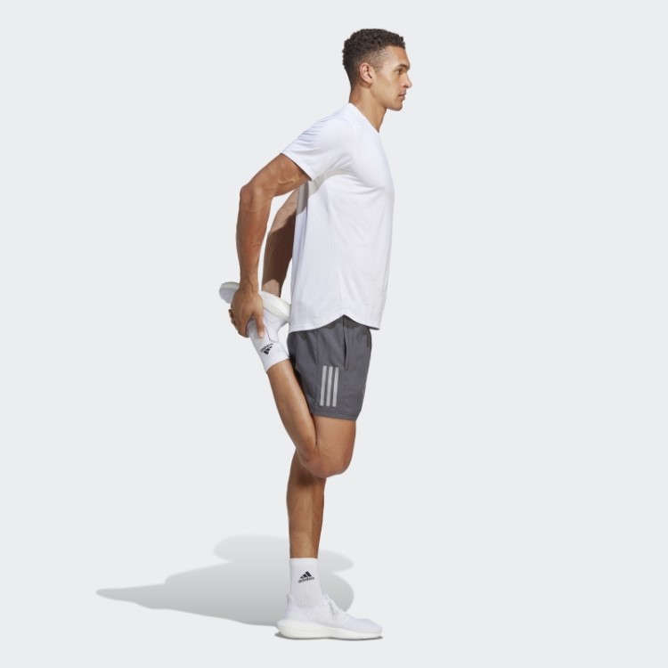 Bermuda Preta Melange Adidas Possui O Bermuda Run Heather