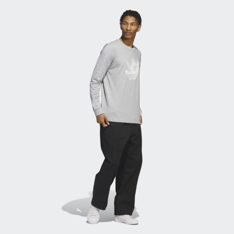 Camiseta De Manga Longa Com Gráfico Shmoofoil Cinza Médio Adidas