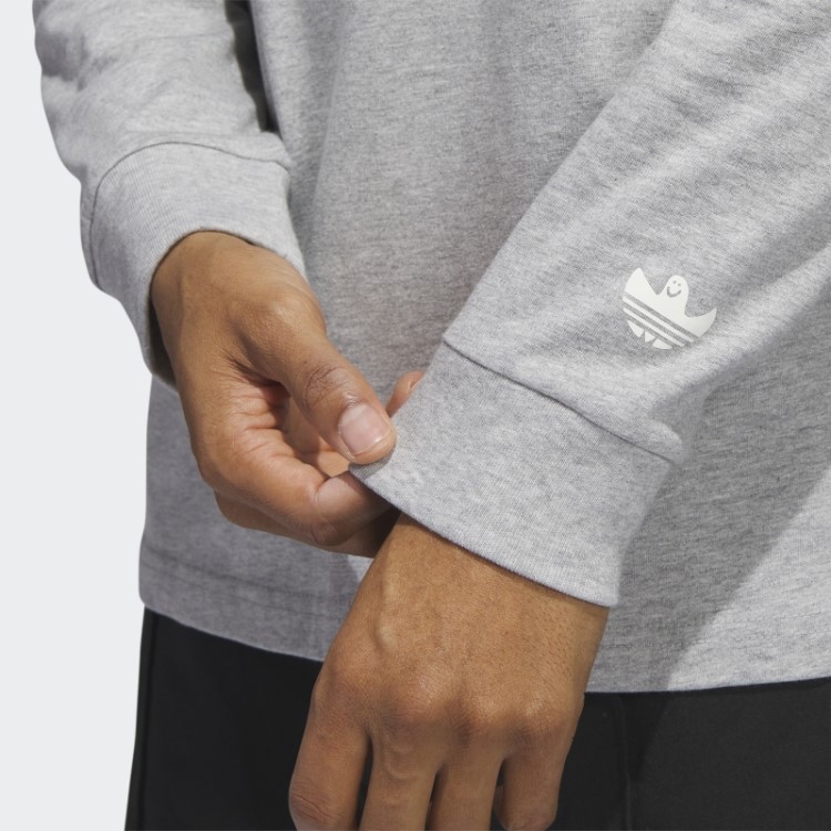 Camiseta De Manga Longa Com Gráfico Shmoofoil Cinza Médio Adidas