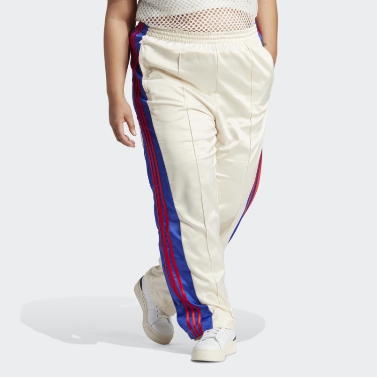 Calça Adibreak De Cetim Branco Adidas (plus Size) Moda