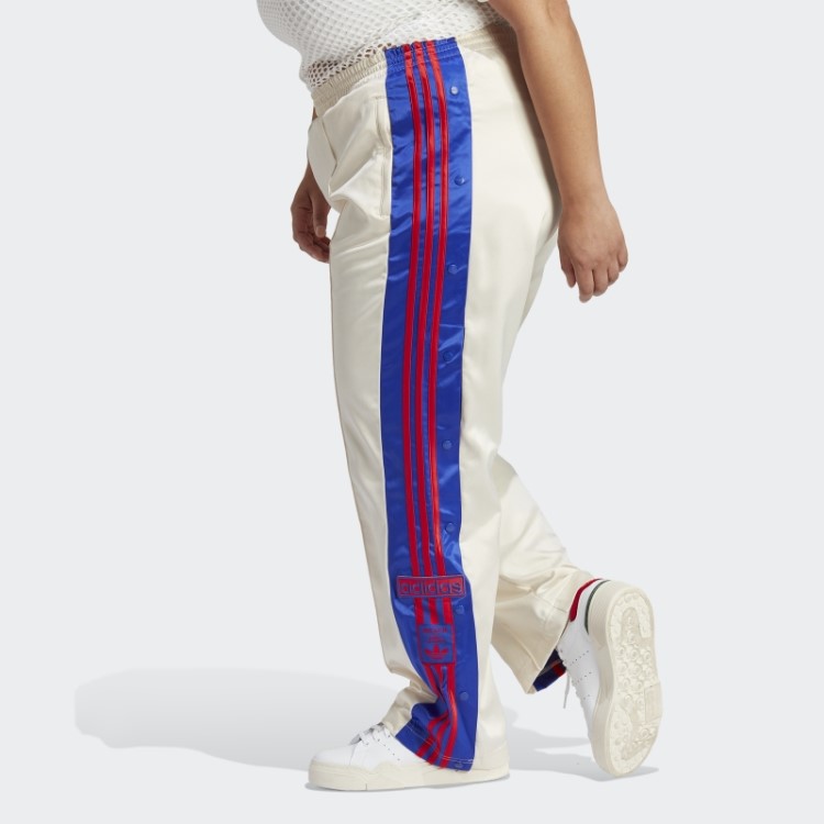 Calça Adibreak De Cetim Branco Adidas (plus Size) Moda