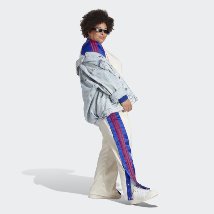 Calça Adibreak De Cetim Branco Adidas (plus Size) Moda