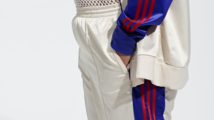 Calça Adibreak De Cetim Branco Adidas (tamanho Grande)