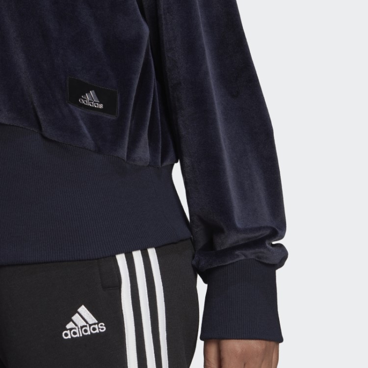 Moletom De Veludo Aconchegante Adidas Holidayz Ink