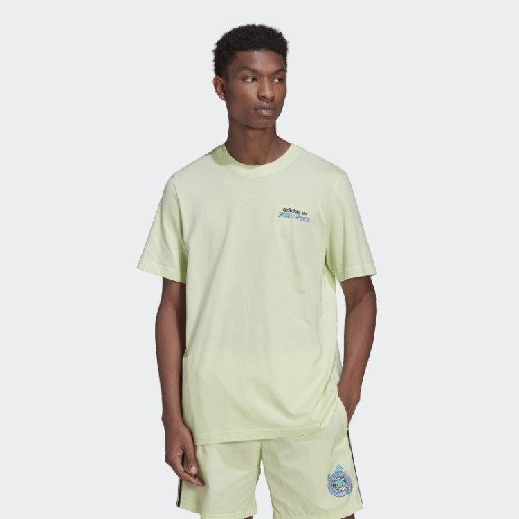 Adidas T-shirt Com Estampa De Limão E Flores De Peixe