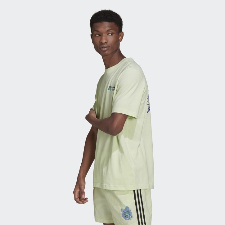 Adidas T-shirt Com Estampa De Limão E Flores De Peixe