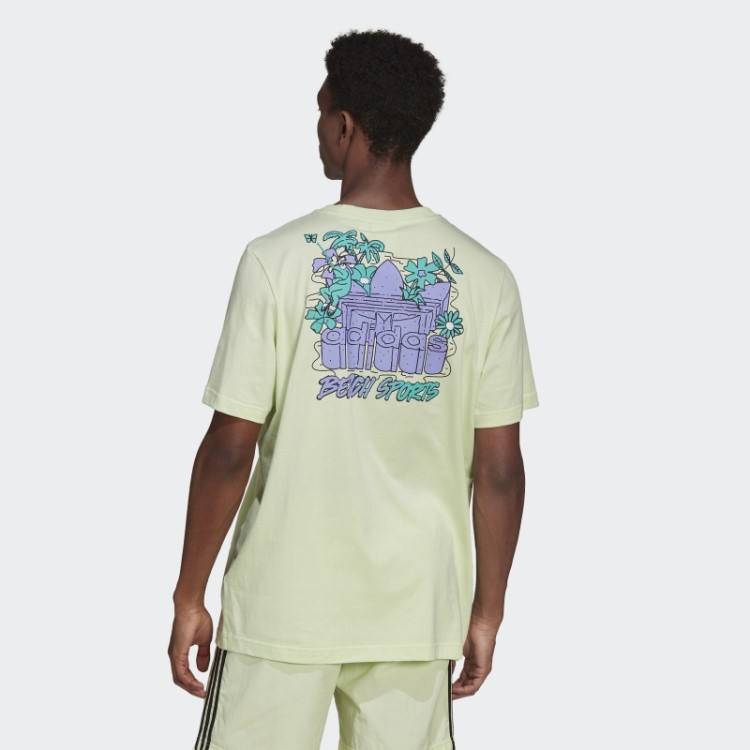 Adidas T-shirt Com Estampa De Limão E Flores De Peixe