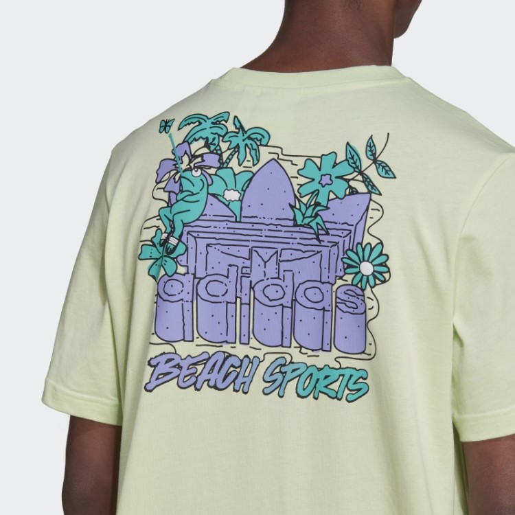 Adidas T-shirt Com Estampa De Limão E Flores De Peixe