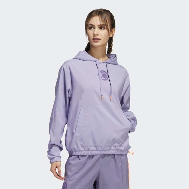 Moletom Com Capuz Adidas Hoop York City Lilás Fashion