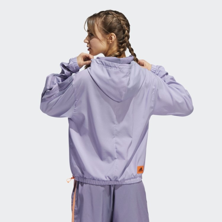 Moletom Com Capuz Adidas Hoop York City Lilás