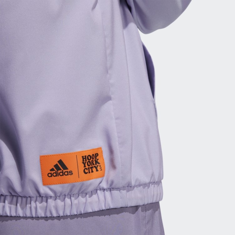 Moletom Com Capuz Adidas Hoop York City Lilás