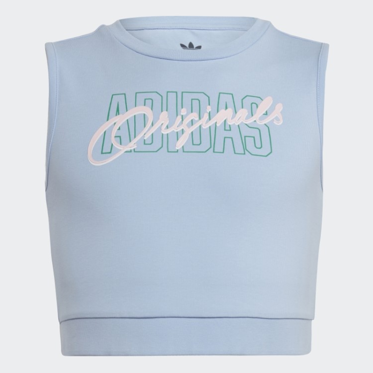 Regata Cropped Com Estampa Gráfica Adidas Blue Dawn