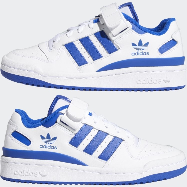 Tênis Branco/azul Royal Adidas Forum Baixo