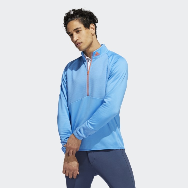 Pulôver Azul Adidas Cold.rdy Com Zíper 1/4