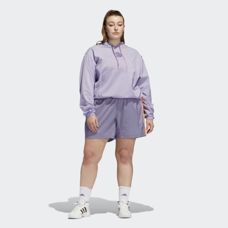 Shorts Hoop York City Com Pinos (tamanho Grande) Tech Roxo Adidas