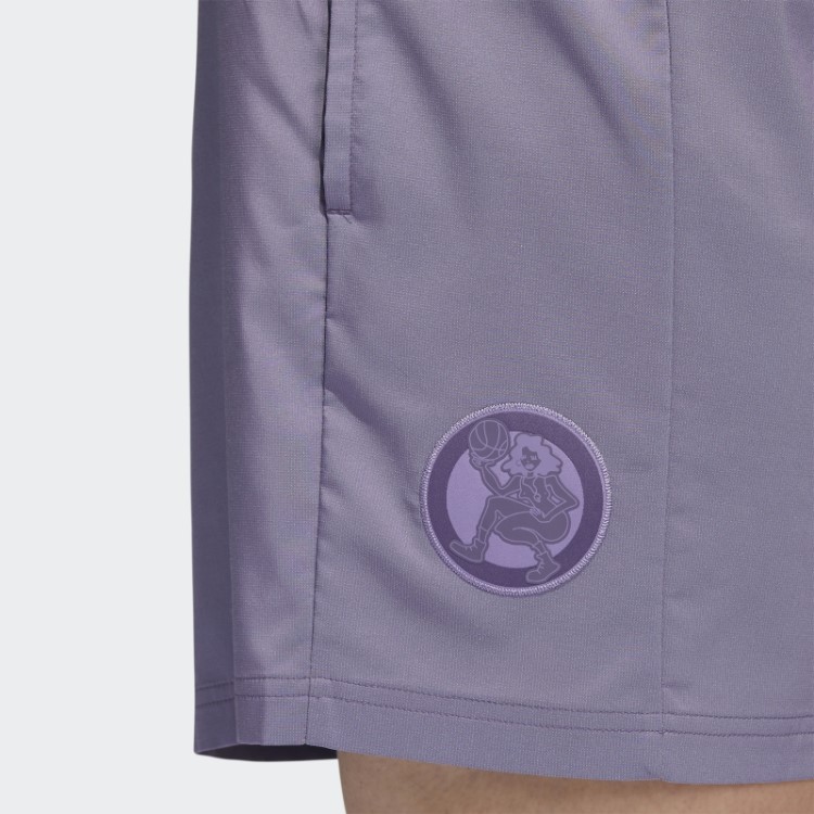 Shorts Hoop York City Com Pinos (tamanho Grande) Tech Roxo Adidas
