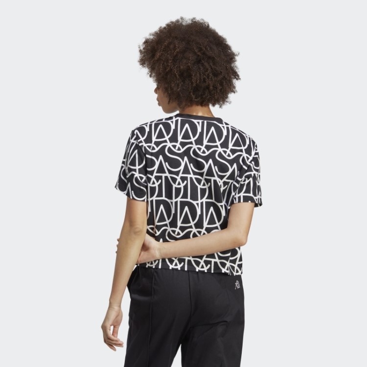 Camiseta Preta Hot Allover Adidas Graphic Boyfriend