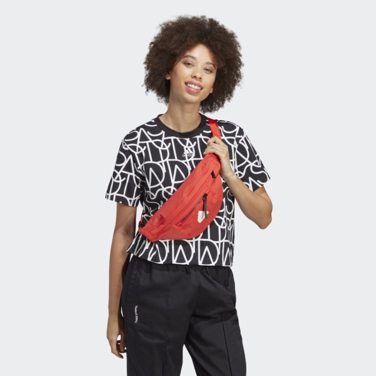 Camiseta Preta Hot Allover Adidas Graphic Boyfriend