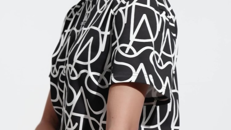 Camiseta Preta Allover Adidas Graphic Boyfriend Quente