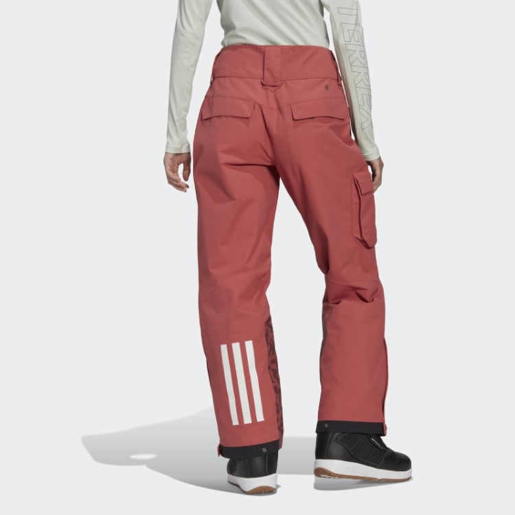 Calça De Neve Vermelha Adidas Terrex De 3 Camadas De Nylon Pós-consumo