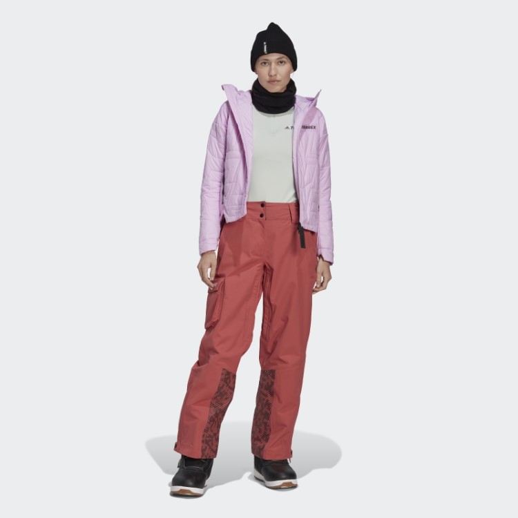 Calça De Neve Vermelha Adidas Terrex De 3 Camadas De Nylon Pós-consumo