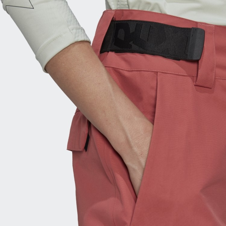 Calça De Neve Vermelha Adidas Terrex De 3 Camadas De Nylon Pós-consumo
