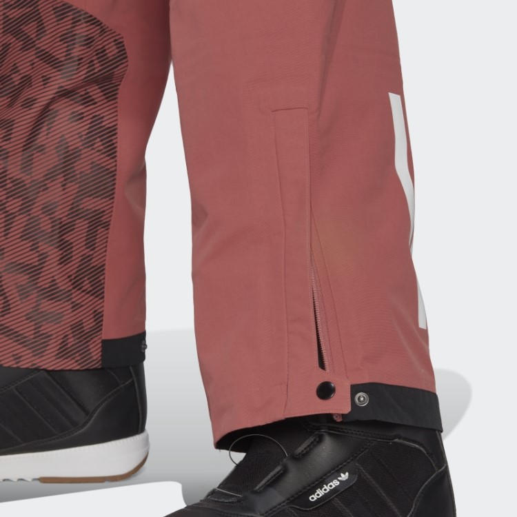Calça De Neve Vermelha Adidas Terrex De 3 Camadas De Nylon Pós-consumo