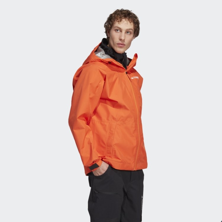 Jaqueta De Chuva Laranja Adidas Terrex Xperior Gore-tex Paclite