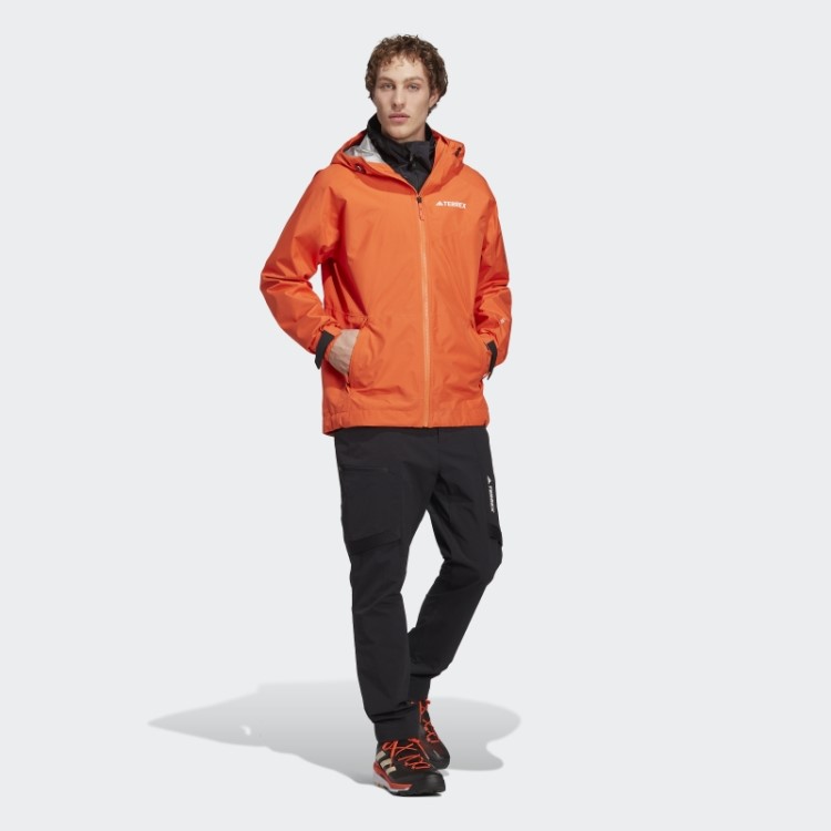 Jaqueta De Chuva Laranja Adidas Terrex Xperior Gore-tex Paclite