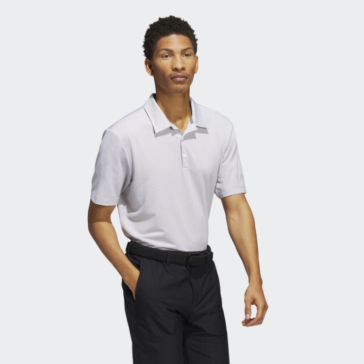 Camisa Polo Listrada Otomana Adidas Cinza