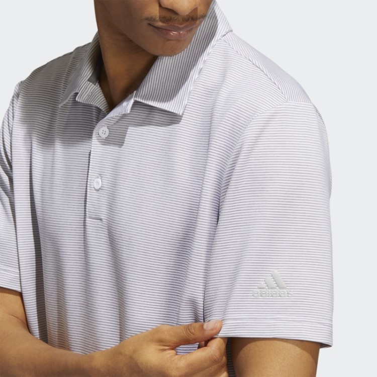 Camisa Polo Listrada Otomana Adidas Cinza