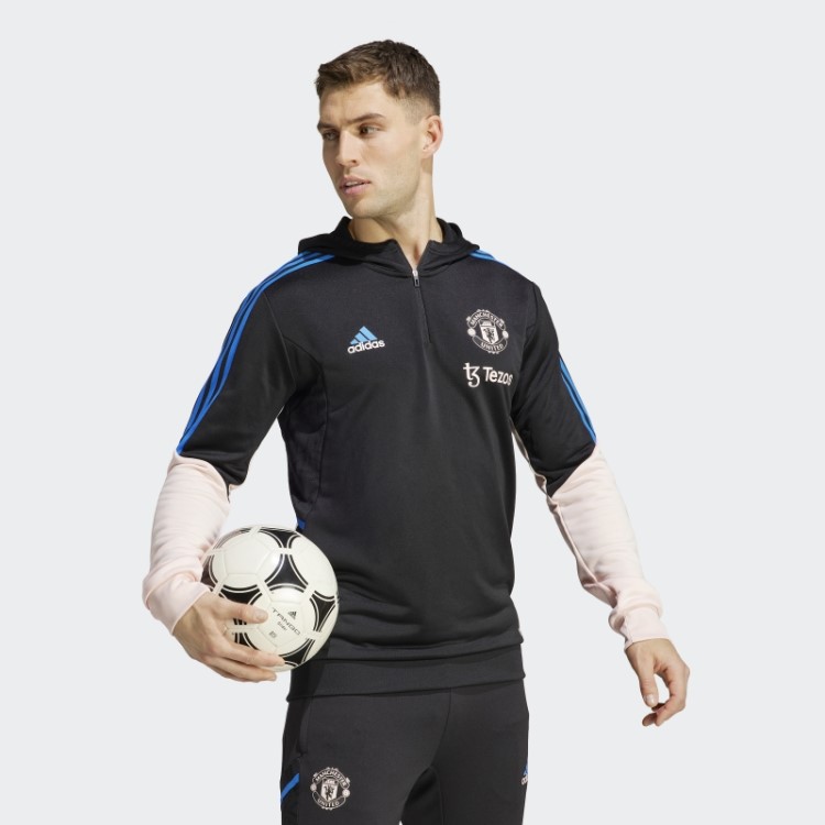 Manchester United Condivo 22 Moletom Adidas Preto