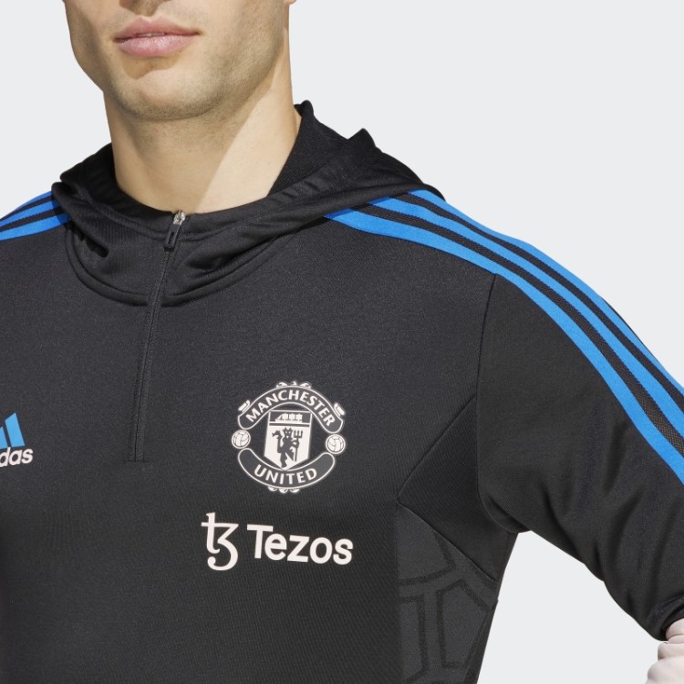 Manchester United Condivo 22 Moletom Adidas Preto