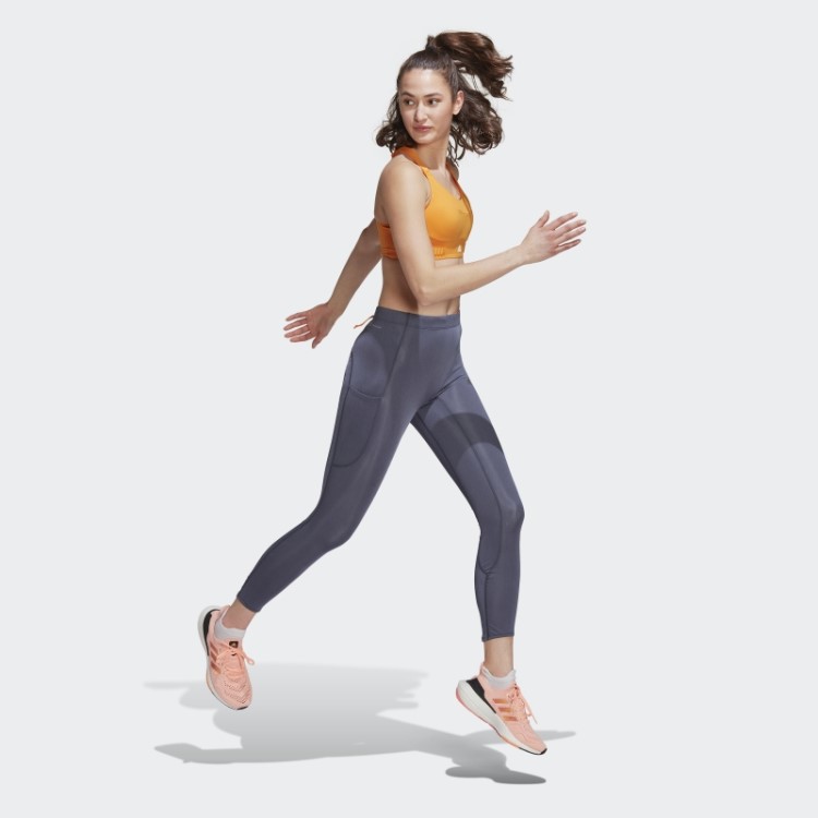 Meia Calça Running 7/8 Fastimpact Brilhante Adidas