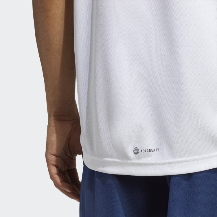 Camiseta Básica Para Treino Adidas Branca