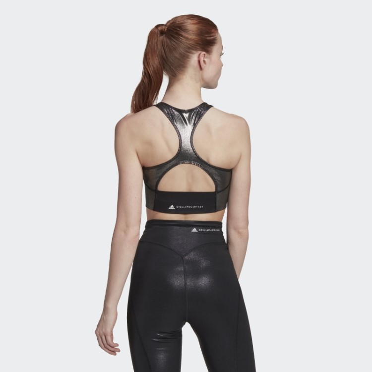 Adidas By Stella Mccartney Top Cropped Preto Fashion Preto